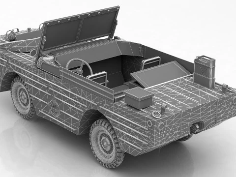 M3A1 Stuart and GPA Jeep 3D Model