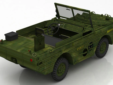 M3A1 Stuart and GPA Jeep 3D Model