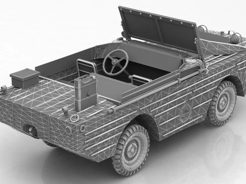 M3A1 Stuart and GPA Jeep 3D Model