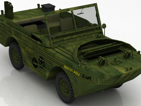 M3A1 Stuart and GPA Jeep 3D Model