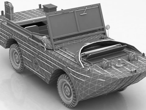 M3A1 Stuart and GPA Jeep 3D Model