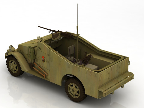Coche explorador M3A1 Modelo 3D