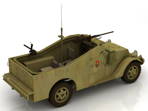 Coche explorador M3A1 Modelo 3D