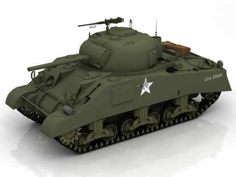 Sherman M4a3 76-e8 Modello 3D