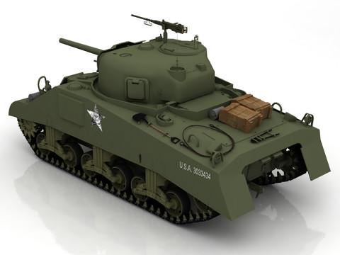 M4a3 76-e8 シャーマン 3Dモデル