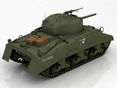M4a3 76-e8 sherman 3D Model
