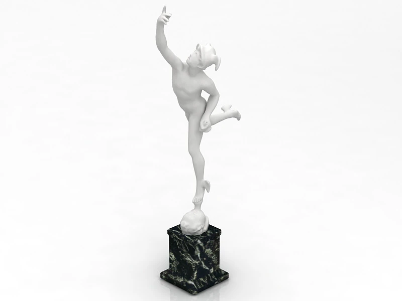 Mercury Statue 3D Model .c4d .max .obj .3ds .fbx .stl .blend 