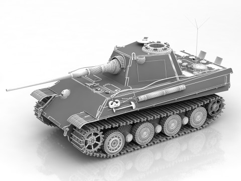 Panzer 2 Tank 3D Model