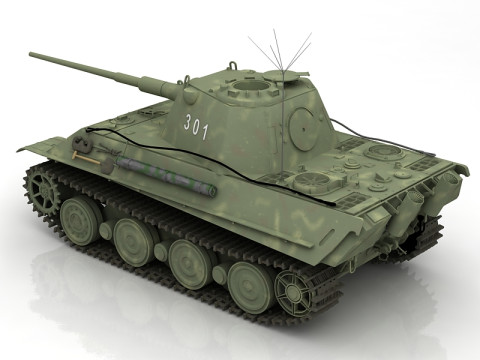 Panzer 2 Tank 3D Model