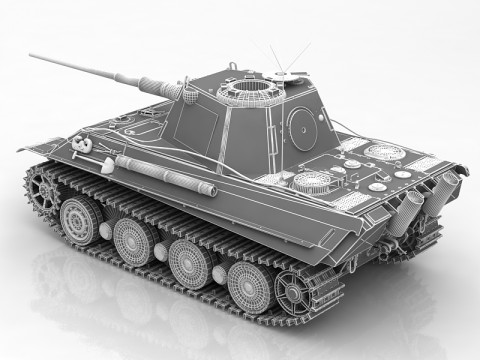 Panzer 2 Tank 3D Model