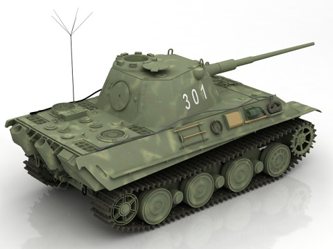 Panzer 2 Tank 3D Model