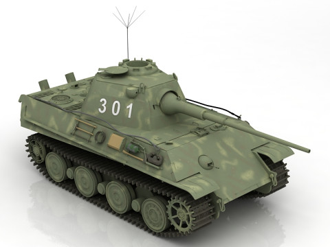 Panzer 2 Tank 3D Model