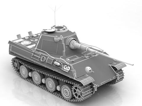 Panzer 2 Tank 3D Model