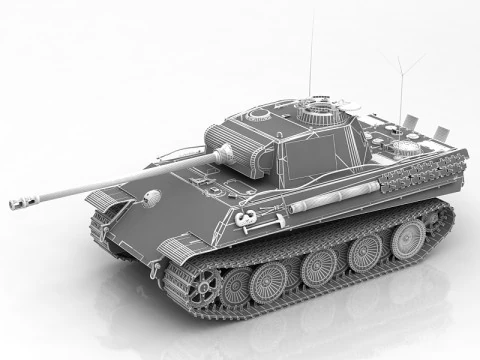 Panzer 2 Tank 3D Model