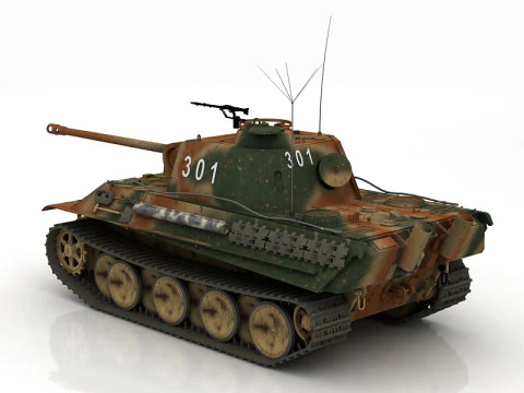 Panzer 2 Tank 3D Model