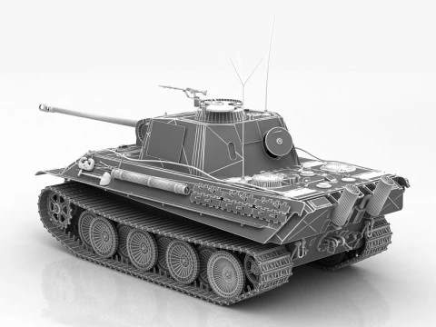 Panzer 2 Tank 3D Model
