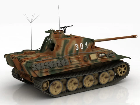 Panzer 2 Tank 3D Model