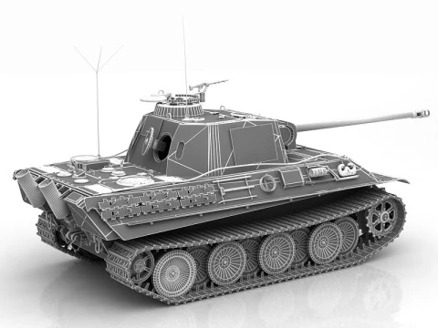Panzer 2 Tank 3D Model