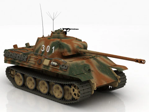 Panzer 2 Tank 3D Model