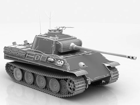 Panzer 2 Tank 3D Model