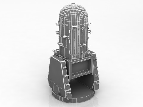 Phalanx Mk-15 Raytheon CIWS 3D Model
