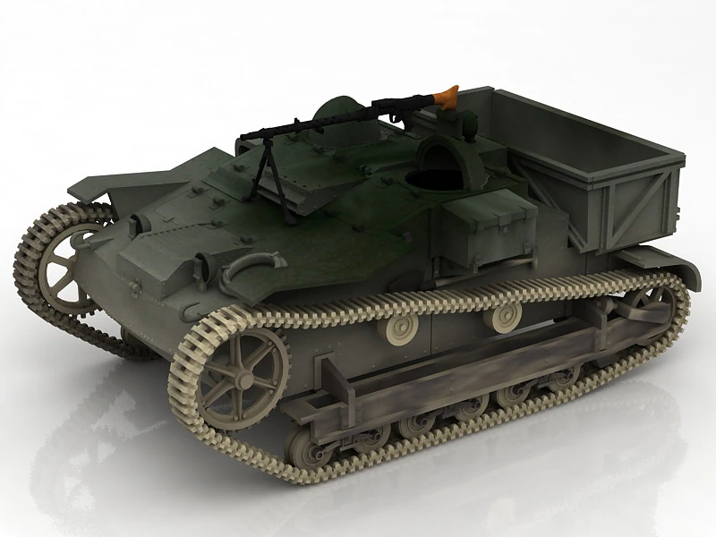 Renault UE Chenillette 3D Model .c4d .max .obj .3ds .fbx .stl .blend