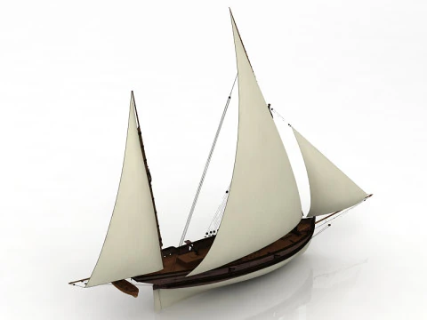 サンファン・キャラベル・フェルッカ船 3Dモデル