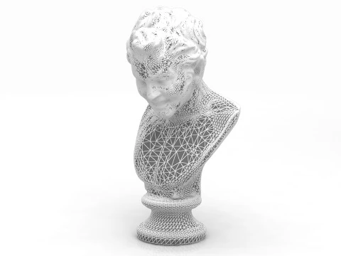 Satyr Bust Statue Sculpture 3D Model