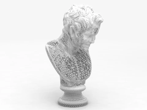 Satyr Bust Statue Sculpture 3D Model