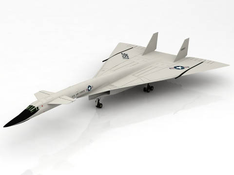 XB-70 Valkyrie Supersonic US Aircraft 3D Model
