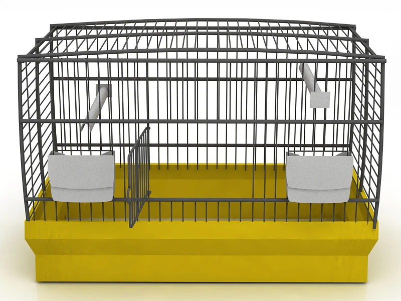 Bird Cage 3D Model .c4d .max .obj .3ds .fbx .stl .blend 