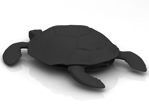 लॉगरहेड समुद्री कछुआ 3D मॉडल