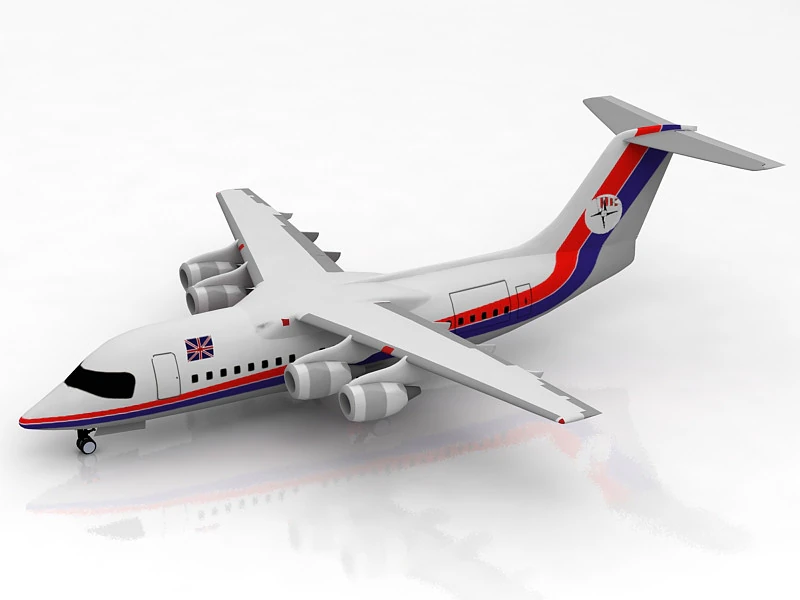 BAe 146-100 Atlantis 3D Model .c4d .max .obj .3ds .fbx .stl .blend