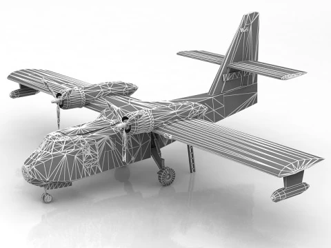 Canadair CL 415 FIREFIGHTER 3D Model