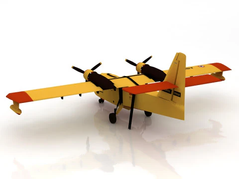 Canadair CL 415 FIREFIGHTER 3D Model