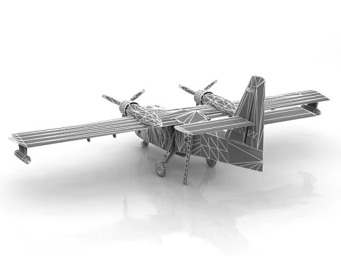 Canadair CL 415 FIREFIGHTER 3D Model