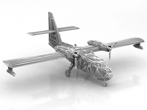 Canadair CL 415 FIREFIGHTER 3D Model