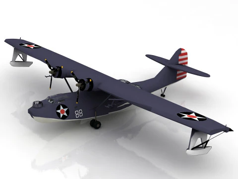 Barco volador consolidado PBY 5 Catalina Modelo 3D