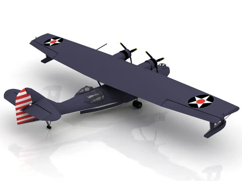 Barco voador consolidado PBY 5 Catalina Modelo 3D