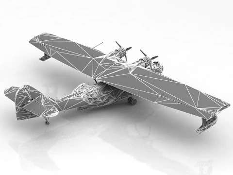 Barco voador consolidado PBY 5 Catalina Modelo 3D