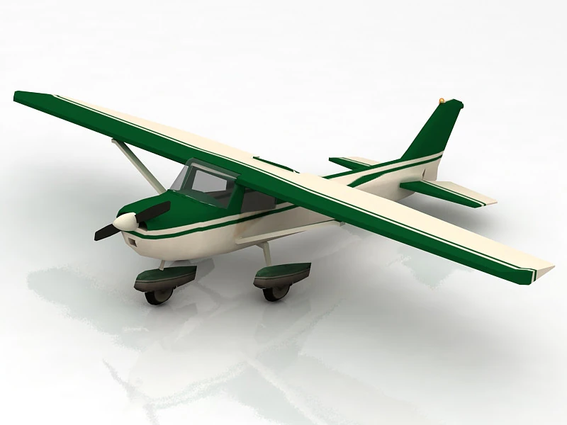 Cessna 172RG Cutlass V08 3D Model .c4d .max .obj .3ds .fbx .stl .blend 