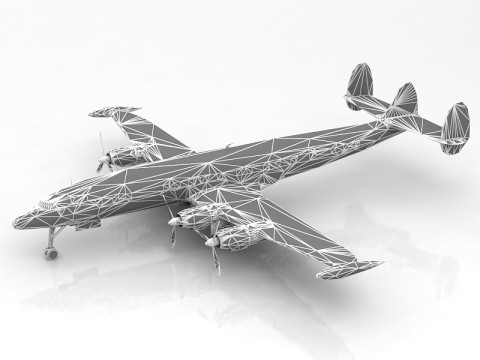 Самолет Локхид Созвездие 3D Модель