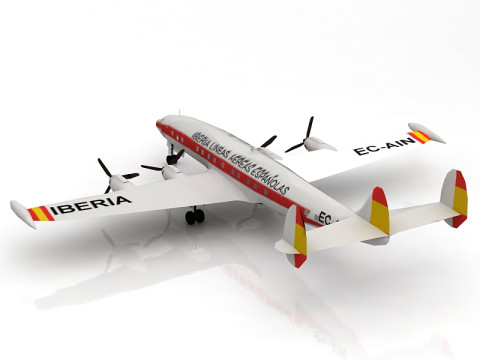 Самолет Локхид Созвездие 3D Модель