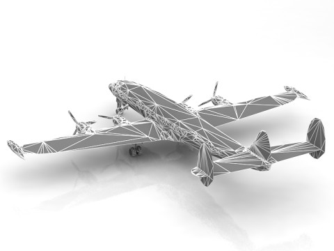 Самолет Локхид Созвездие 3D Модель