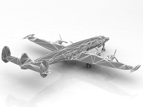 Самолет Локхид Созвездие 3D Модель