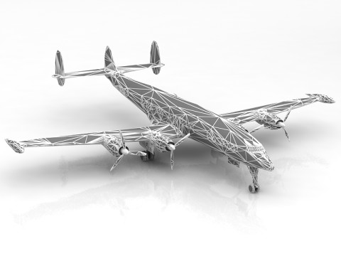 Самолет Локхид Созвездие 3D Модель