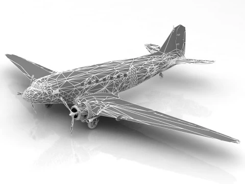 Douglas DC3 Airplane 3D Model