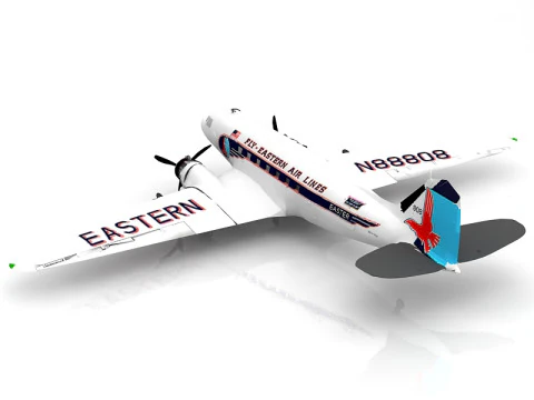Douglas DC3 Airplane 3D Model