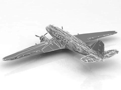 Douglas DC3 Airplane 3D Model