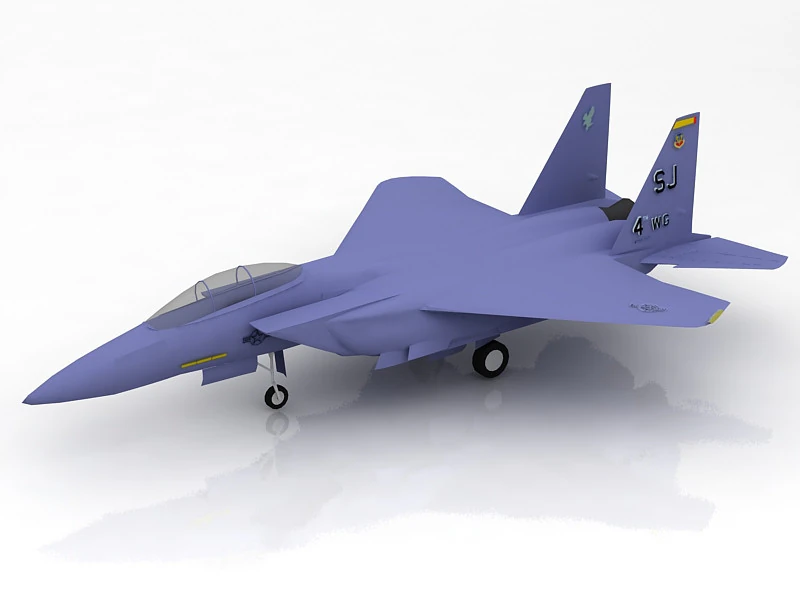 F15EStrikeEagleLW 3D Model .c4d .max .obj .3ds .fbx .stl .blend